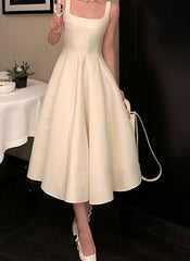 New Women Fashion Elegant Prom Midi Dresses Vintage Princess Female Evening Party Dress