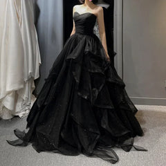 Rochii de bal elegant negru rochii de bal cu bretele fără bretele cu bilă cu bretele rochie formală pentru femei