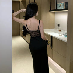 Black Lace Prom -klänningar Kvinnor Bodycon Dresses Evening Party Club Fashion Spring Dresses