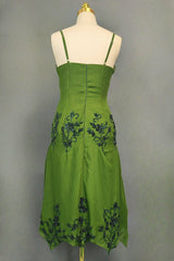 Green A line Prom Dresses Spaghetti Straps Evening Dresses Chiffon Formal Dresses