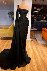 Elegant Black Split Mermaid Beading Prom Dresses