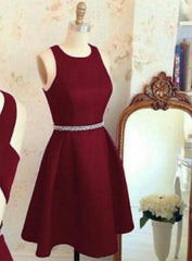 Homecoming Dresses Burgundy Party Dress Short