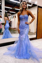 Mermaid Sweetheart Tulle Lace Prom Dress