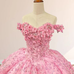 Quinceanera Dress Luxury Ball Gown Appliques Off the Shoulder Sweet Dresses Beading