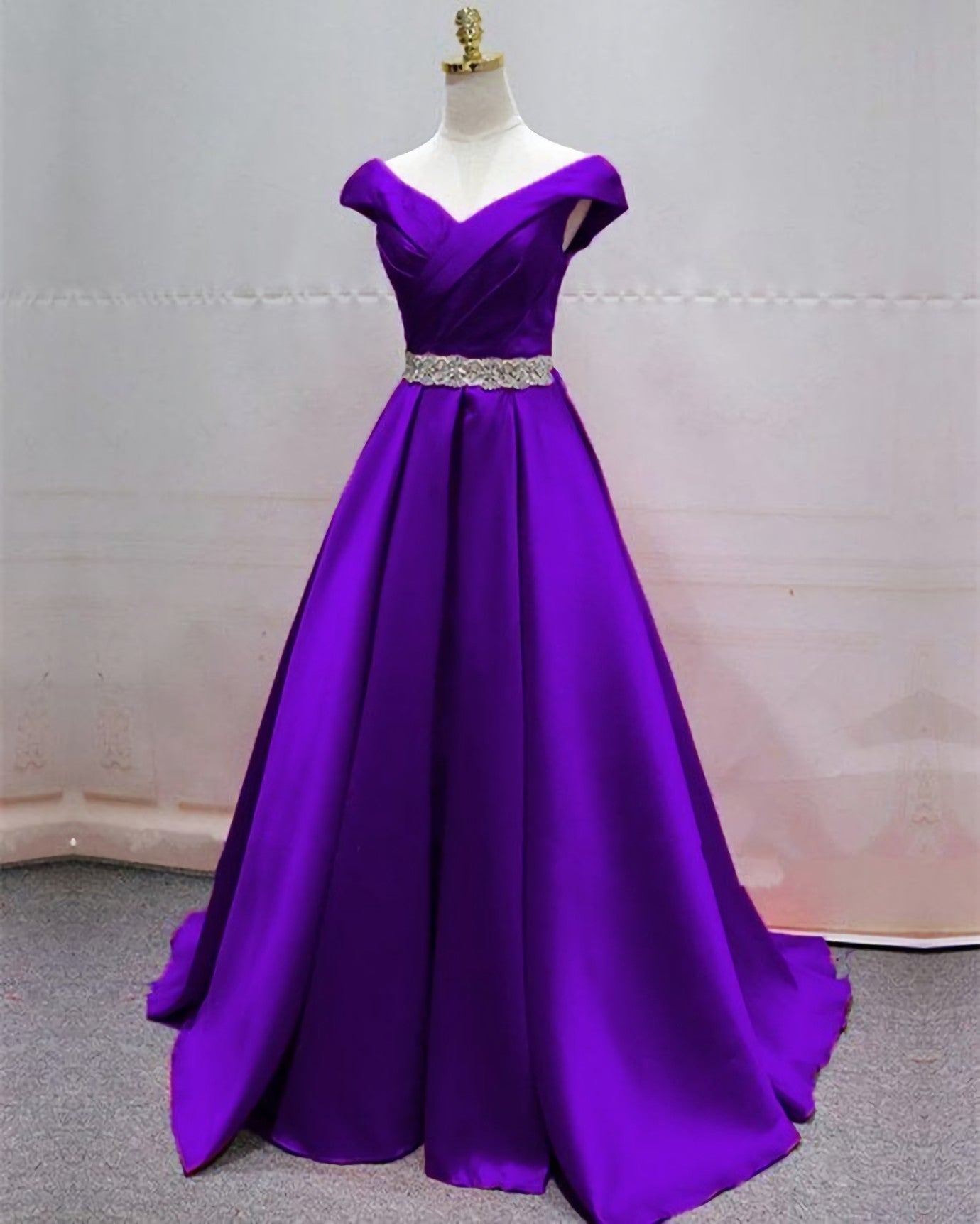 Dream, Ball Gown Green Long Prom Dress, Evening Dress