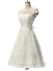 Wedding Dress Fabrics, Glamorous Cap Sleeves Covered Button Ribbon Wedding Dresses