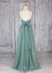 Prom Dresses Online, Green tulle lace long prom dress green lace evening dress