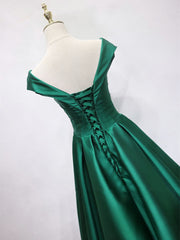 Party Dress Baby, Off the Shoulder Green Long Prom Dress, Off Shoulder Long Green Formal Evening Dresses